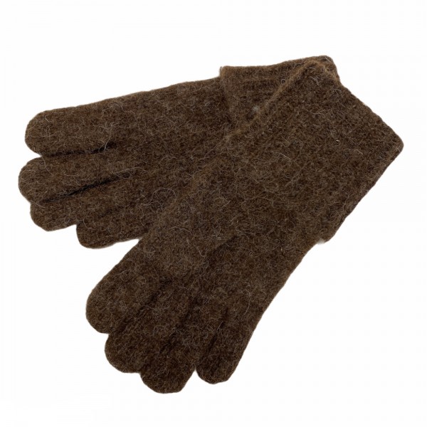 Handschuh NORDPOL, 50 % Alpakawolle, 50 % Süddeutsche Merinowolle dunkelbraun