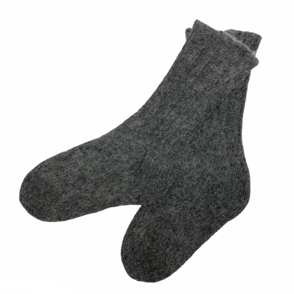Socken ENNSTAL, 50 % Alpakawolle, 50 % Süddeutsche Merinowolle hellgrau