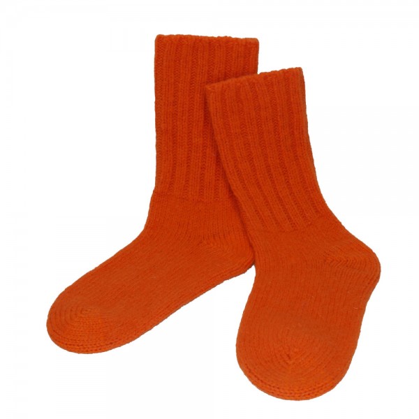 Socken ENNSTAL Schafwolle signal orange