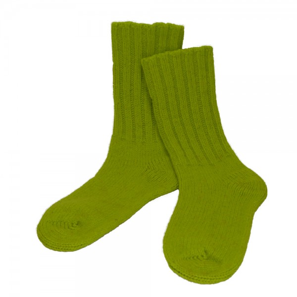 Socken ENNSTAL Schafwolle neon grün
