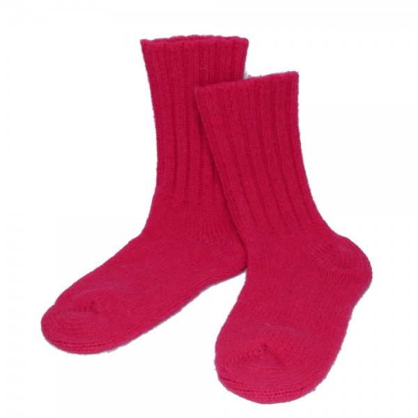 Socken ENNSTAL Schafwolle neon pink